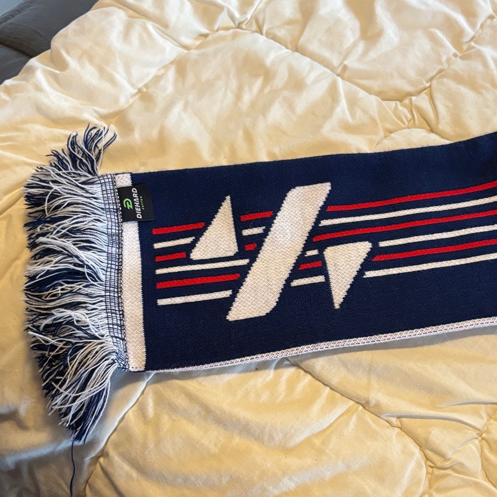 Navy and Red Men's Scarf